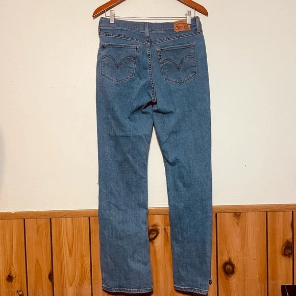 Levi's Light Blue Straight-Leg Women's Jeans - Picture 3 of 12
